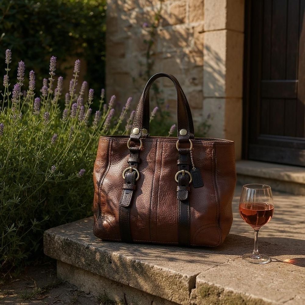 Coach Brown Pebbled Leather Purse